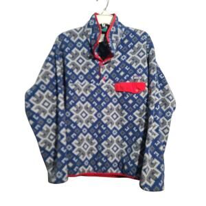 Patagonia Synchilla Snap-T Fleece Aurora Channel Blue Size M